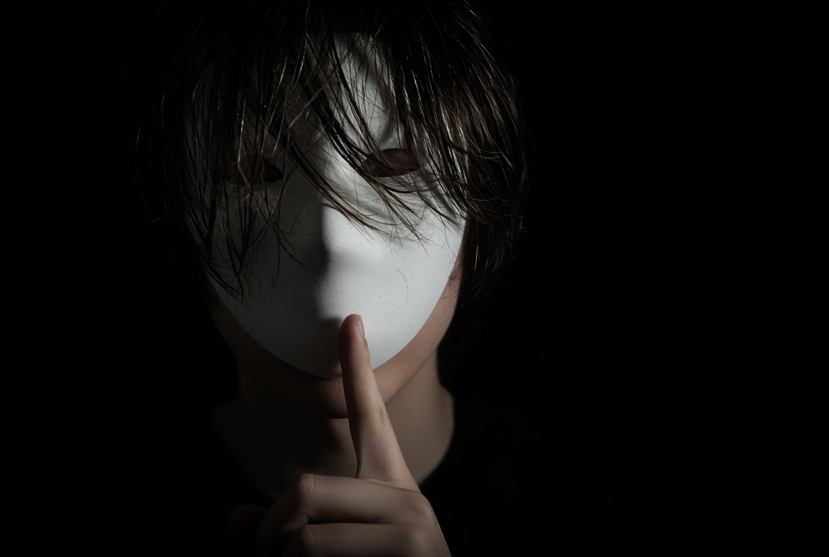 Person mit Maske